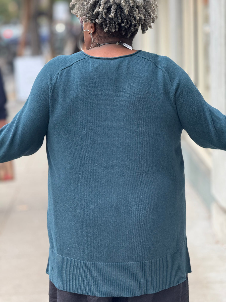 Eileen Fisher Peruvian Cotton V-Neck Alpine – In Full Swing