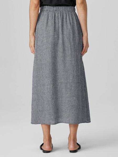 Eileen Fisher Puckered Linen Pocket Skirt