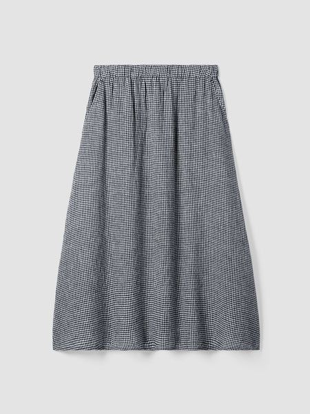 Eileen Fisher Puckered Linen Pocket Skirt