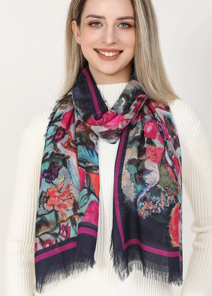 Love's Pure Light Silk Modal Oblong Scarf-D-8130