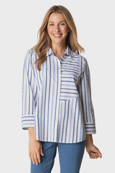 Habitat Hampton Stripe Montauk Shirt-Blue Sky