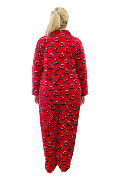 La Cera Flannel Pajama- Red Skunk