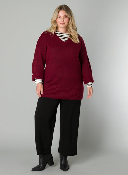 Yesta Cozy Maroon Sweater - Romina