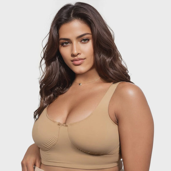 Elita Cotton Pullover Bra - Nude