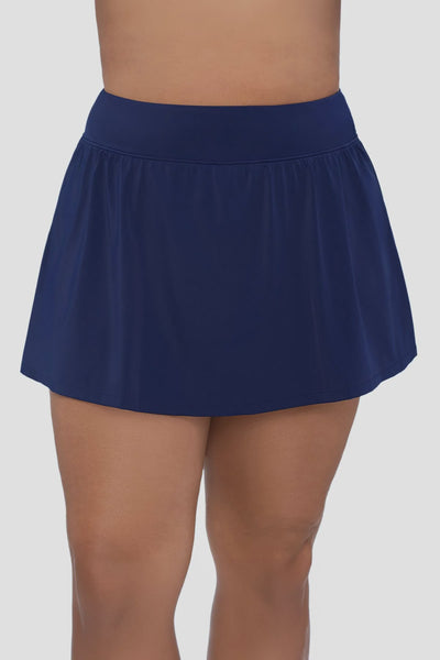 Trim Shaper Swim Skort-Navy