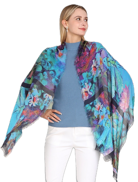 Love's Pure Light Silk Modal Oblong Scarf-Dragonfly Kisses