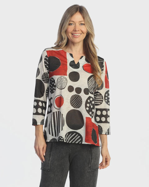 Jess and Jane Notch Neck with Side Slits- Bimba