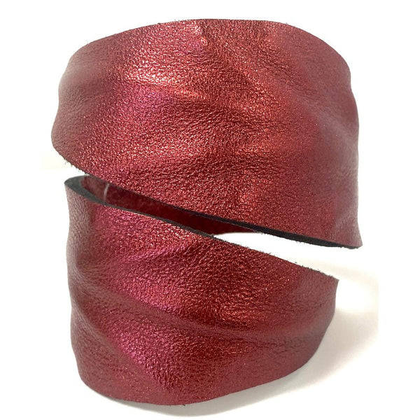 7PM Jewels Leather Bracelet-Ruby