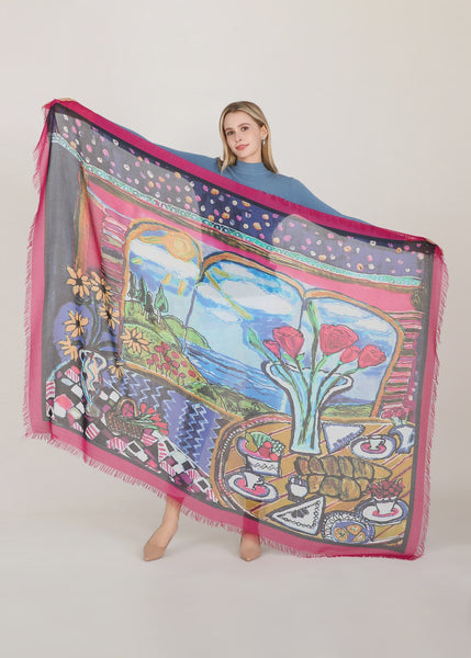 Love's Pure Light Silk Modal Shawl-Take Your Place at the Table