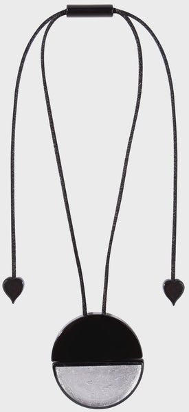 Zsiska Radiance 2 Bead Pendent- Silver/Black