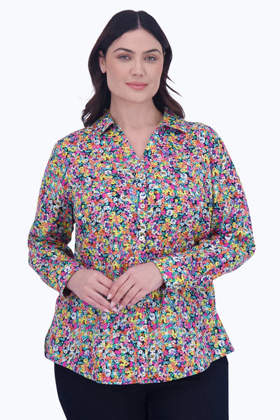 Foxcroft Mary No Iron Floral Shirt