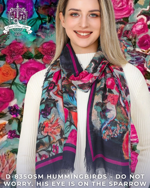 Love's Pure Light Silk Modal Oblong Scarf-D-8130