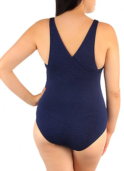 Penbrooke Cross Back Crinkle-Navy
