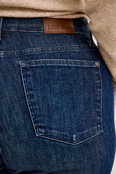 Judy Blue MR Straight Dark Denim Classic Jean Petite