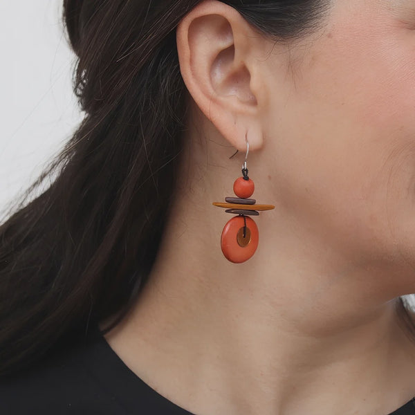 Sylca Assuta Earrings-Orange