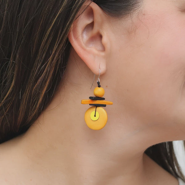 Sylca Assuta Mustard  Earrings