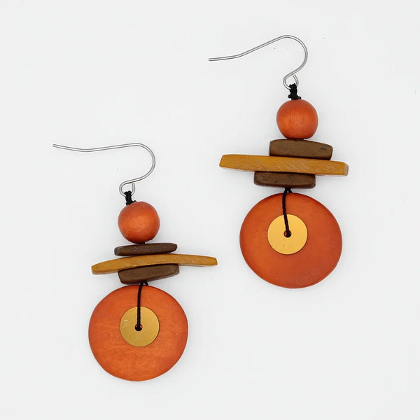 Sylca Assuta Earrings-Orange