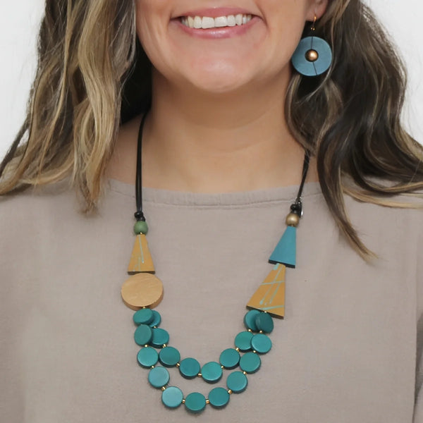 Sylca Teal Scarlett Multi Strand