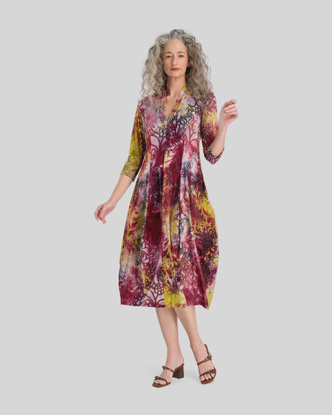 Alembika Confetti Cocoon Dress-Raspberry