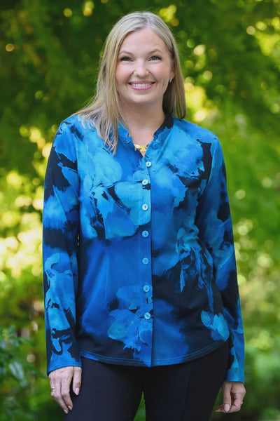 Blue Sky Debbie Long Sleeve-Blue Space