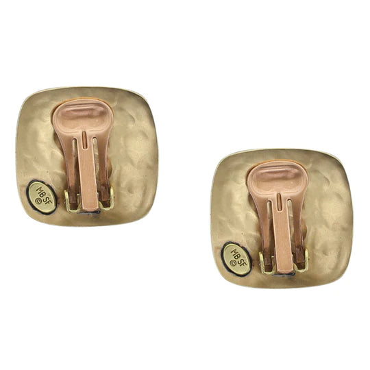 Marjorie Baer Large Rounded Square with Layered Wide Rings Clip