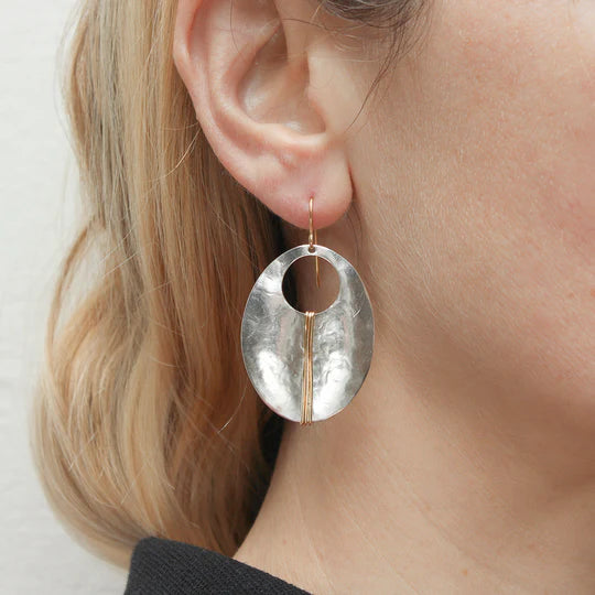 Marjorie Baer Large Wrapped Oval Wire Earrings