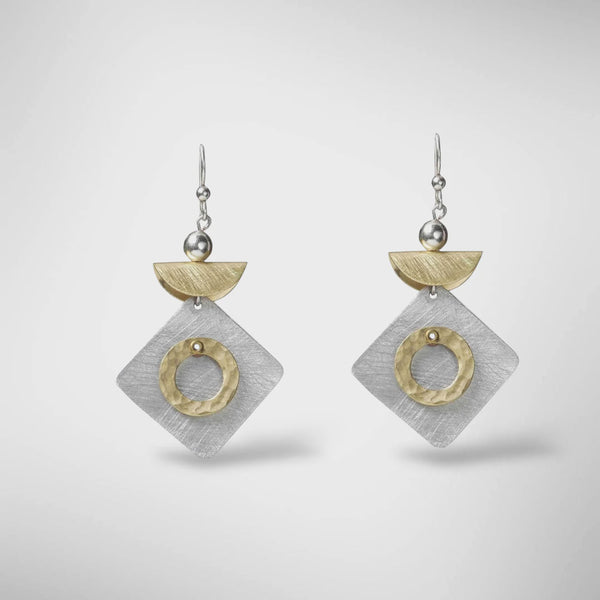 Chick Boss Swing Mixed Metal Dangle Earrings