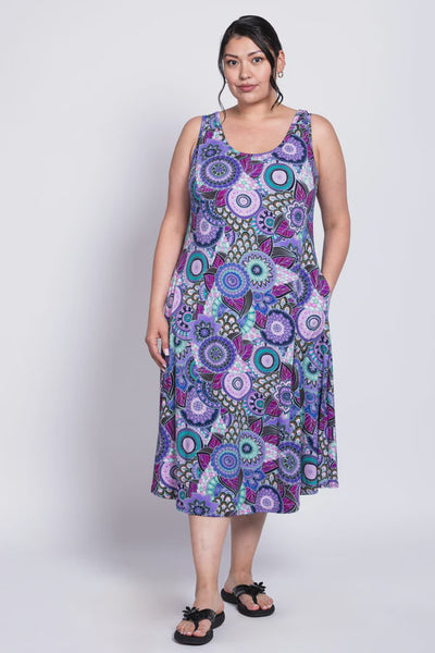 Blue Sky Evangelina Dress-Royale Peacock