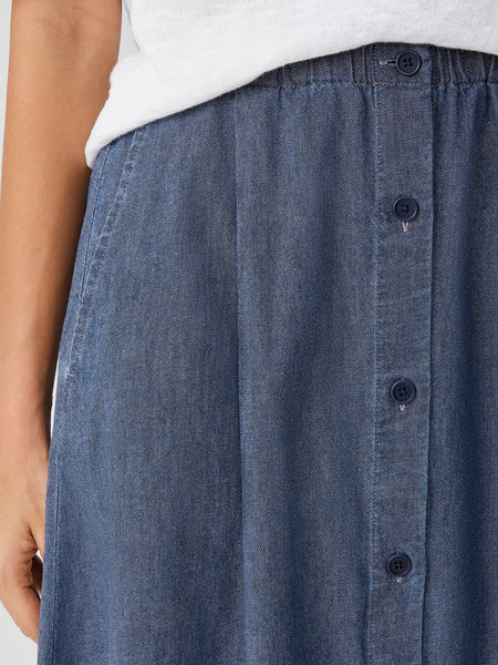Eileen Fisher Cotton Airy Twill A-Line Skirt