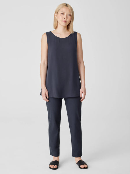 Eileen Fisher Stretch Crepe Slim Ankle Pant-Nocturne