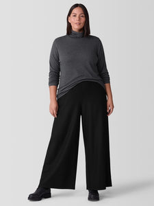 Eileen Fisher Sheer Turtle Neck-Charcoal