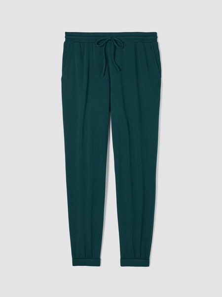 Eileen Fisher Cozy Brushed Terry Hug Jogger Pant - Pine