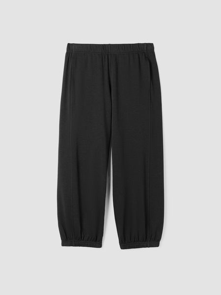 Eileen Fisher Cozy Brushed Ankle Lantern Jogger Pant - Black