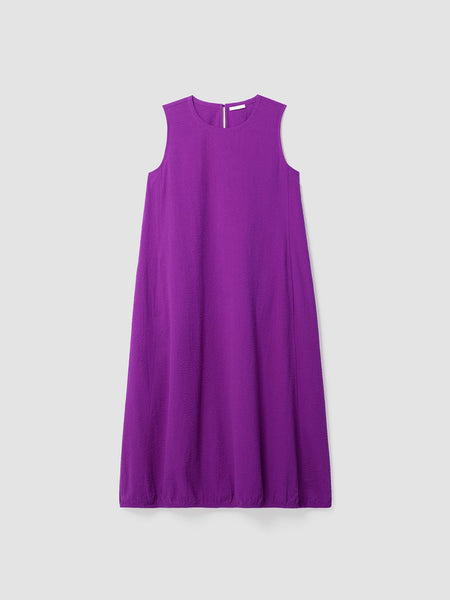 Eileen Fisher Cotton Ripple Lantern Dress - Heliotrope