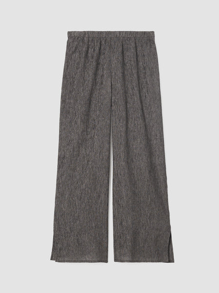 Eilleen Fisher Plisse' Wide Leg Pant- Taupe