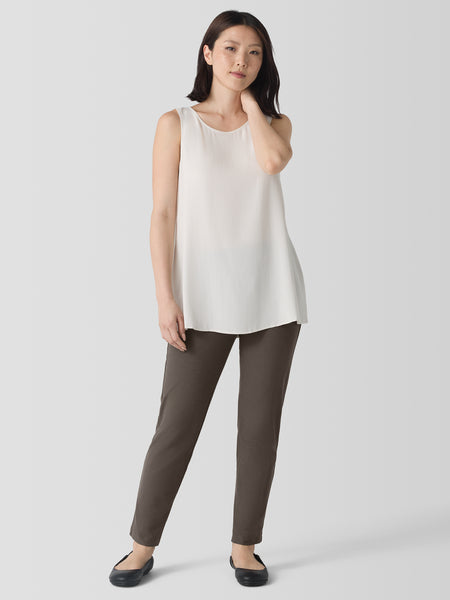 Eileen Fisher Stretch Crepe Ankle Pant -Wren