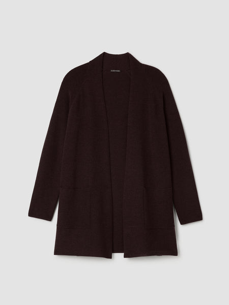 Eileen Fisher Merino Long Cardigan- Cassis