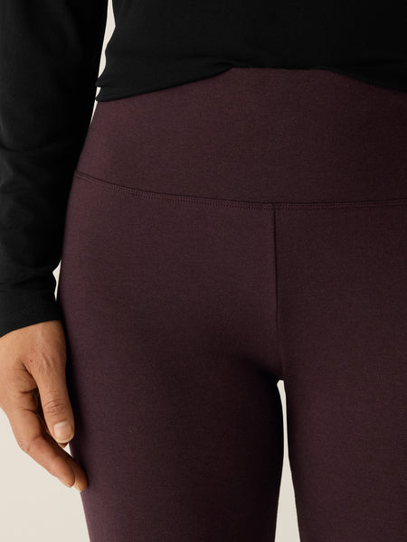 Eileen Fisher Cozy Brushed Terry Hug Hi-Waisted Legging-Cassis
