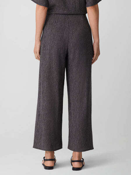 Eileen Fisher Plisse Wide Leg Pant- Rye