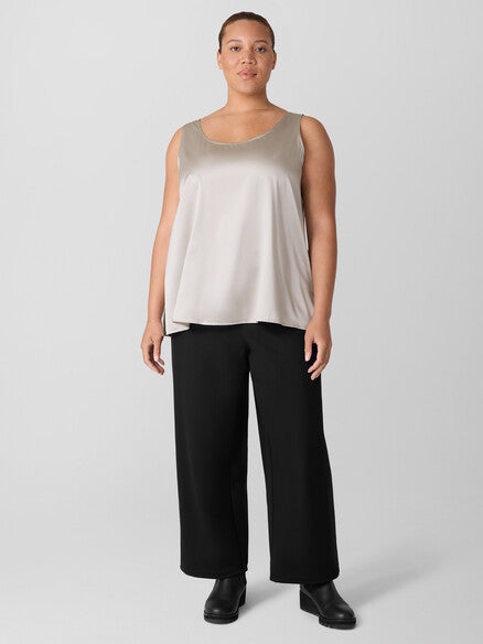 Eileen Fisher Washable Ponte Wide Leg-Black
