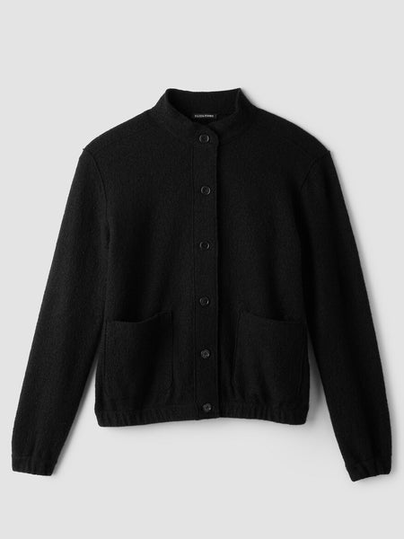 Eileen Fisher Lightweight Boiled Wool Flight Jacket