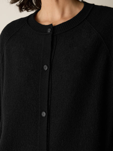 Eileen Fisher Felted Wool Long Cardigan/Regenerative Wool