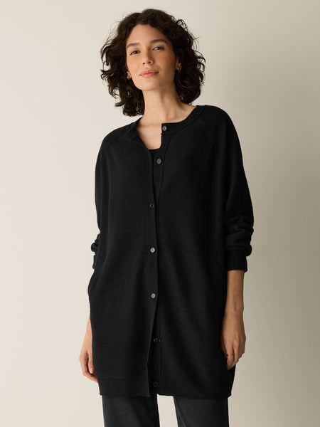 Eileen Fisher Felted Wool Long Cardigan/Regenerative Wool