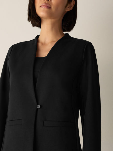Eileen Fisher Flex Ponte Blazer- Black