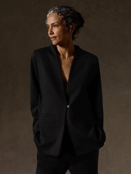 Eileen Fisher Flex Ponte Blazer- Black