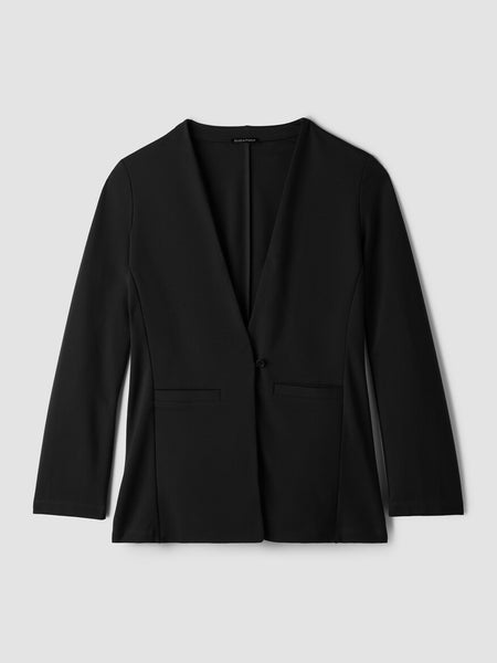 Eileen Fisher Flex Ponte Blazer- Black