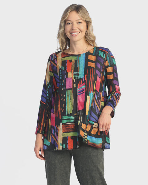 Jess and Jane Brushed Knit Tunic Top -Times Square