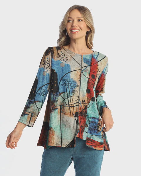 Jess and Jane Brushed Knit Tunic Top -Vogue