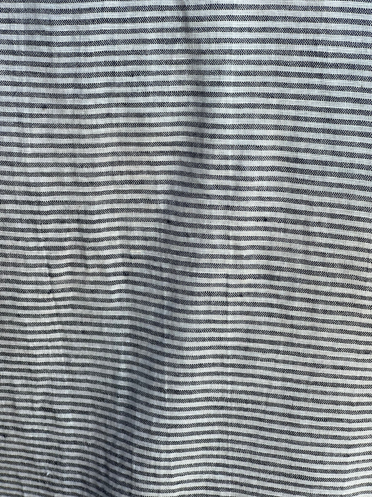 Yuvita Linen Dress- Grey Pinstripe – In Full Swing