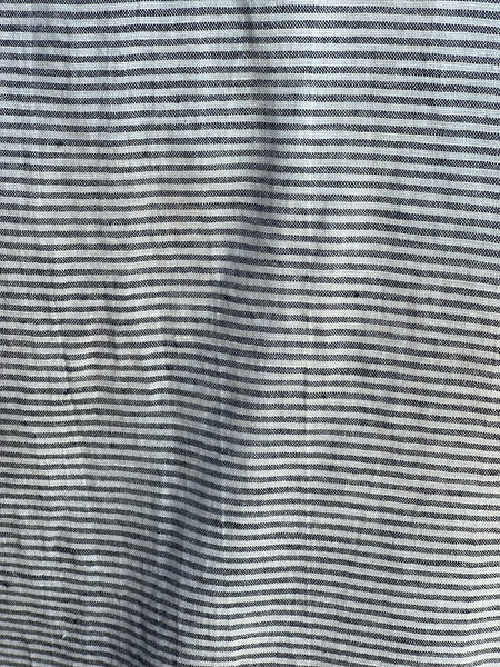 Yuvita Linen Dress- Grey Pinstripe